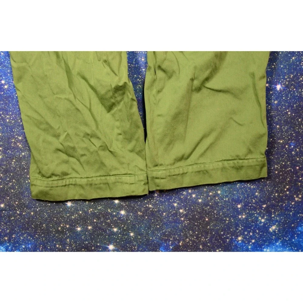 Dries Van Noten Pants Mens 54 Green Chino Cotton Button Fly Casual Belgium